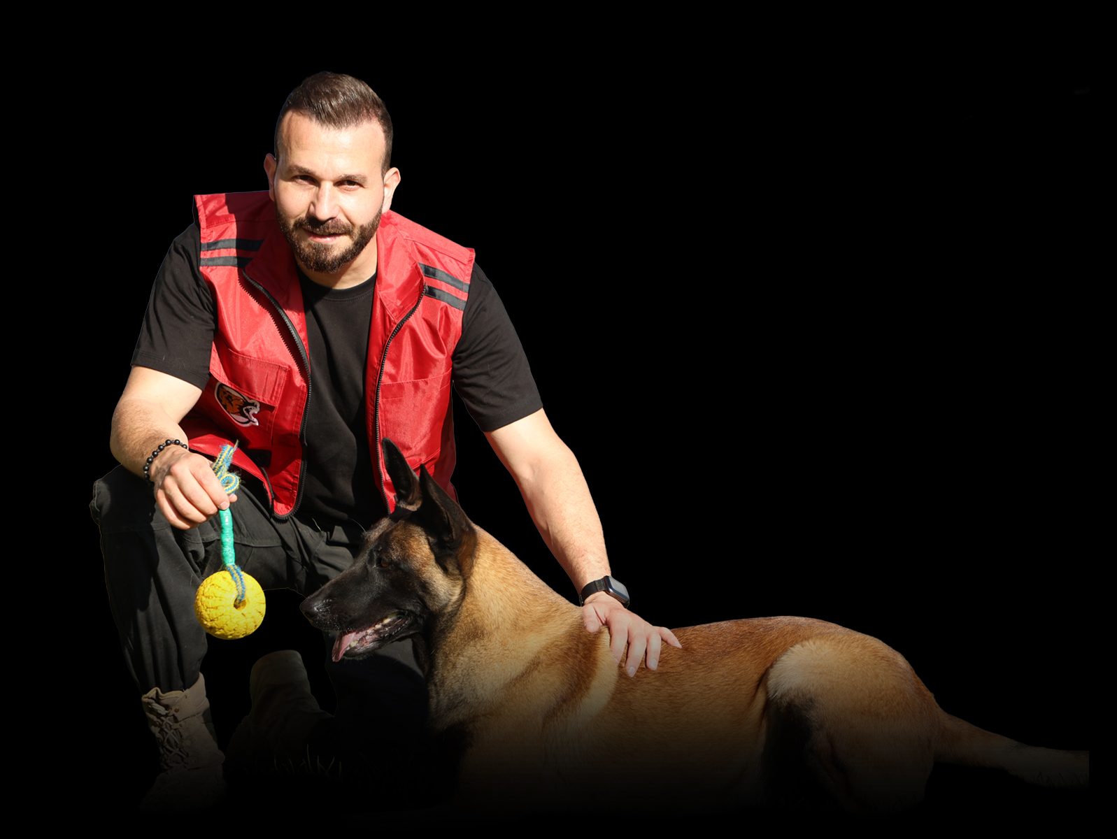 Nino Drowaert with dog